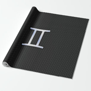 Chrome like Gemini Zodiac Sign Cadeaupapier
