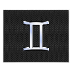 Chrome like Gemini Zodiac Sign Foto Afdruk