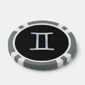 Chrome like Gemini Zodiac Sign Pokerchips (Enkel)