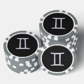 Chrome like Gemini Zodiac Sign Pokerchips (Opstapeling)