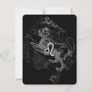 Chrome like Leo Zodiac Constellation Map Hevelius