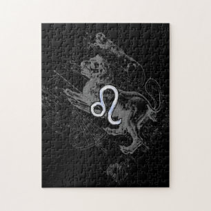 Chrome like Leo Zodiac Constellation Map Hevelius Legpuzzel