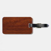 Chrome like Mahogany Wood Grain Scottish Thistle Bagagelabel (Achterkant horizontaal)