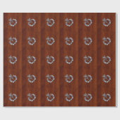 Chrome like Mahogany Wood Grain Scottish Thistle Cadeaupapier (Vlak)