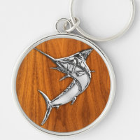 Chrome like Marlin on Teak Wood Grain Decor