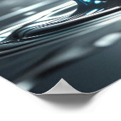 Chrome Liquid Splash Poster (Hoek)