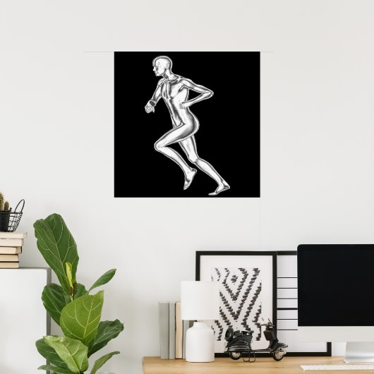 Chrome Man Runner Poster (Thuiskantoor)