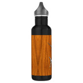 Chrome Marlin op Teak Wood Waterfles (Links)