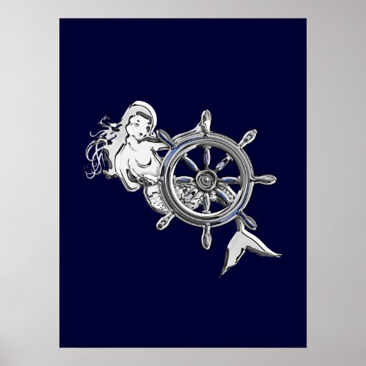 Chrome Mermaid Poster (Voorkant)
