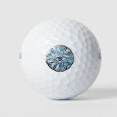 Chrome Mystical Eye Design Golfballen (Voorkant)