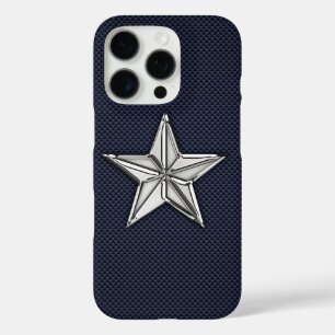 Chrome Nautical Star op koolstofvezel afdrukken iPhone 16 Pro Hoesje