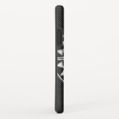 Chrome Nautical Star op koolstofvezel Case-Mate iPhone Case (Achterkant/rechts)