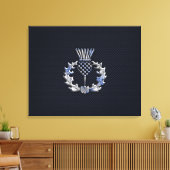 Chrome op koolstofvezel - Schots Thistle afdrukken (Insitu (Woonkamer))