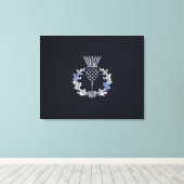 Chrome op koolstofvezel - Schots Thistle afdrukken (Insitu (Houten vloer))