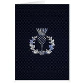 Chrome op koolstofvezel - Schots Thistle afdrukken (Voorkant)