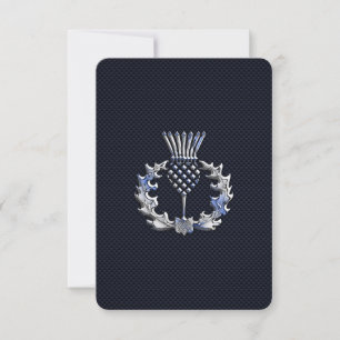 Chrome op koolstofvezel - Schots Thistle afdrukken