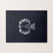 Chrome op koolstofvezel - Schots Thistle afdrukken Legpuzzel (Horizontaal)