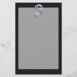 Chrome orient Style Dragon Black Snake Skin Print Briefpapier