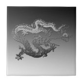 Chrome Paint Dragon Tegeltje (Voorkant)