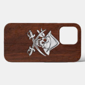 Chrome Pirate onNatte Mahogany Print Case-Mate iPhone Case (Achterkant (horizontaal))