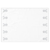 Chrome Print Belted White Ribbon Awareness Tafelkleed (Voorkant (Horizontaal))