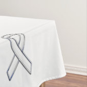 Chrome Print Belted White Ribbon Awareness Tafelkleed (Voorbeeld)