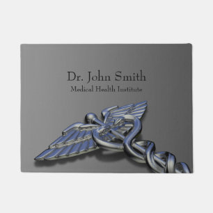 Chrome Professional Medical Caduceus Deurmat