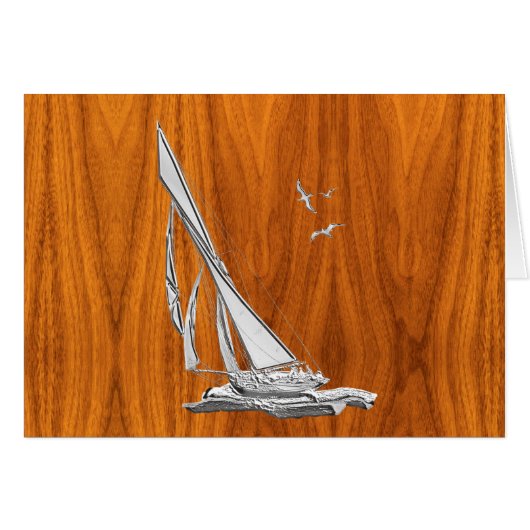 Chrome Regatta Voilier sur les styles de Veneer de (Devant horizontal)