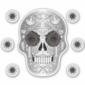 Chrome (Rose noir) Sticker Calavera (Devant)