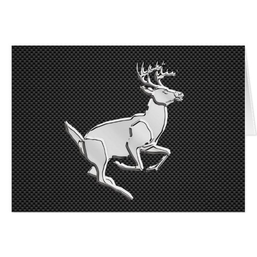Chrome Running Deer sur l'impression de fibre de c (Devant horizontal)
