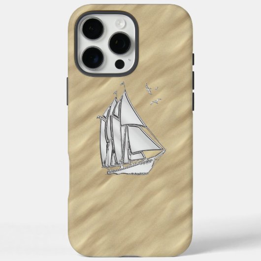 Chrome Sailboot op Sandy Beach Print Case-Mate iPhone Case (Achterkant)