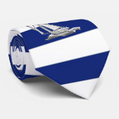 Chrome Sailing op Nautical Stripes Stropdas (Opgerold)