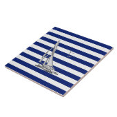 Chrome Sailing op Nautical Stripes Tegeltje (Zijkant)