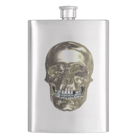 Chrome schedelkolf flacon (Voorkant)