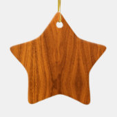 Chrome Silver als Sailboot op Teak Veneer Keramisch Ornament (Achterkant)