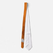 Chrome Silver als Sailboot op Teak Veneer Stropdas (Achterkant)