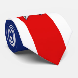 Chrome Silver Star op feestelijke patriottische kl Stropdas