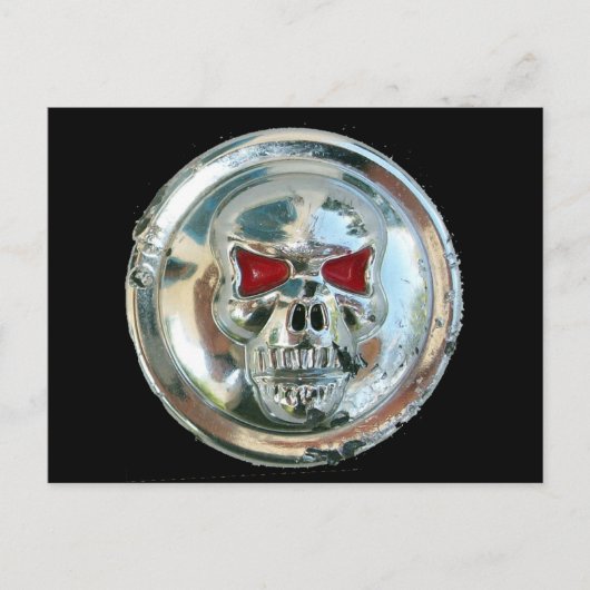 CHROME SKULL BRIEFKAART (Voorkant)