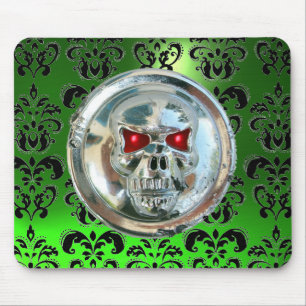 CHROME SKULL, Damask, Green Emerald Muismat