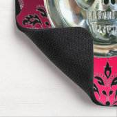 CHROME SKULL, Damask Pink Ruby Muismat (Hoek)