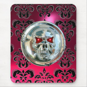 CHROME SKULL, Damask Pink Ruby Muismat