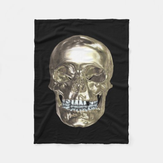 Chrome Skull Fleece Blanket (Voorkant)