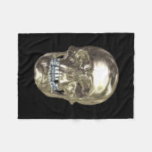 Chrome Skull Fleece Blanket Deken (Voorkant (Horizontaal))