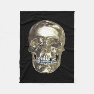 Chrome Skull Fleece Blanket Deken