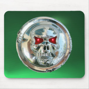 CHROME SKULL, Green Jade Muismat