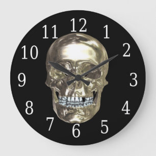 Chrome Skull  Grote Klok