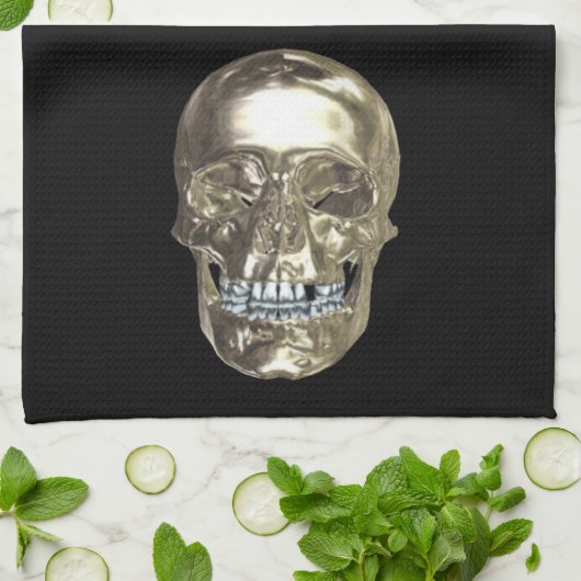 Chrome Skull Kitchen Towel Theedoek (Gevouwen)