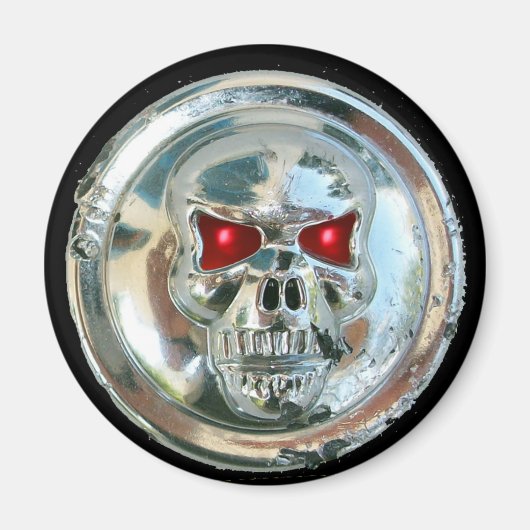 CHROME SKULL MAGNEET (Voorkant)
