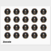 CHROME SKULL RONDE STICKER (Vel)