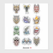 Chrome Skull Sticker (Vel)